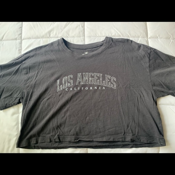 Black Los Angeles Crop Top #hollister - Picture 2 of 3